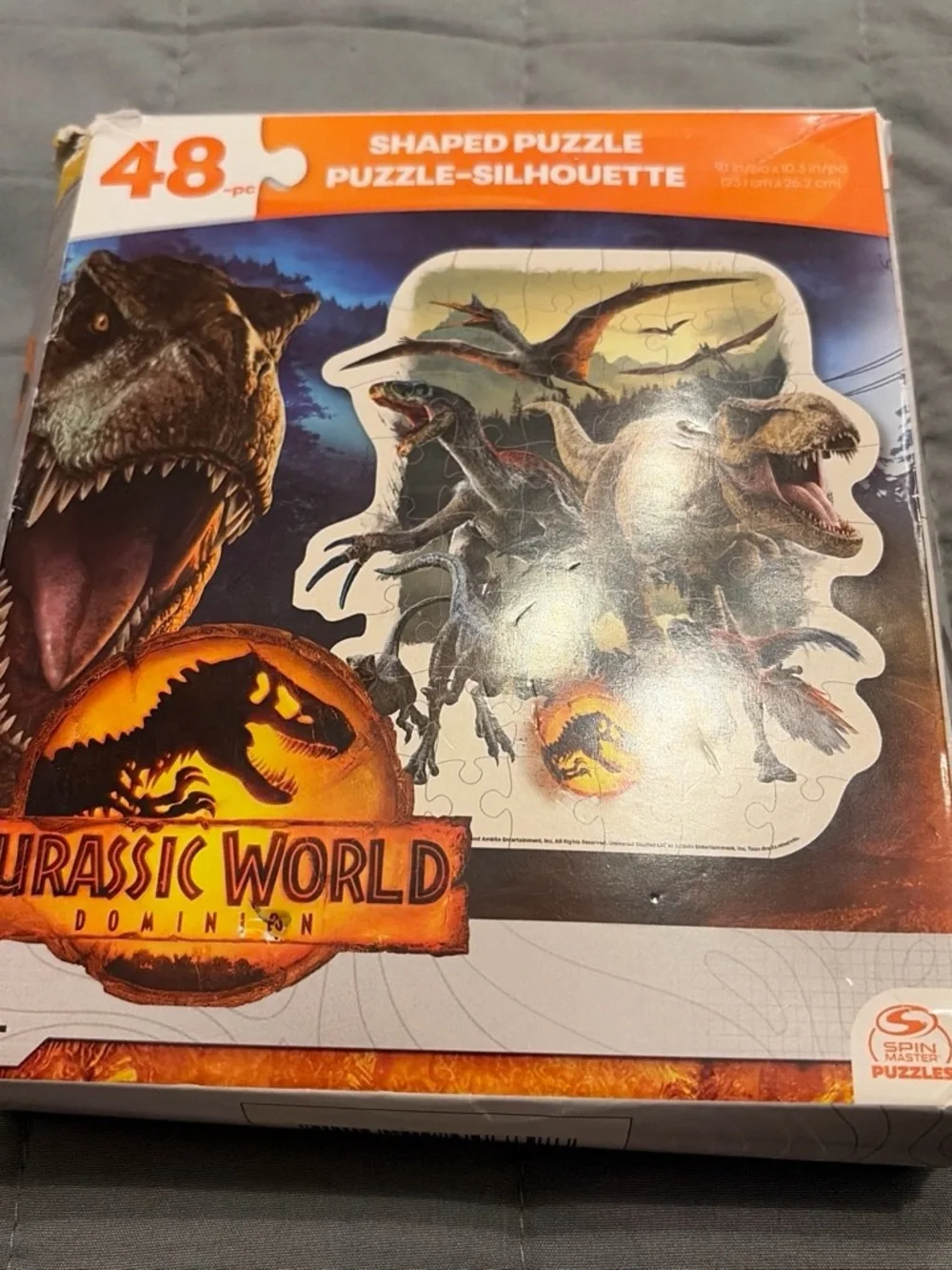Jurassic World Dominion Kids Shaped Puzzle - Orange and Black